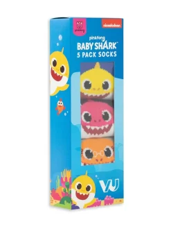 Vanilla Underground Baby Shark Ensemble de 5chaussettes multicolores pour enfant à motif requin