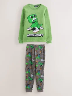 Vanilla Underground Ensemble de Pyjamas Minecraft Creeper en Polaire à Manches Longues