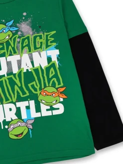 Vanilla Underground Garçons Teenage Mutant Ninja Turtles Manches longues 100% Cotton T-shirt