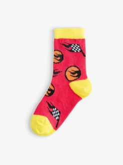 Vanilla Underground Hot Wheels Lot de 5chaussettes multicolores à damier et flammes garçons