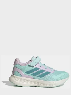 Vert - adidas Baskets de course Runfalcon 5 à lacets élastiques pour enfant