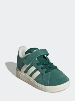 Vert - adidas Grand Court 2.0 Baskets à lacets élastiques bébé