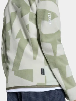 Vert - adidas Polaire imprimée Terrex zippée