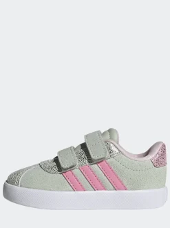 Vert - adidas Vl Cour 3.0 Baskets enfant à crochets et boucles