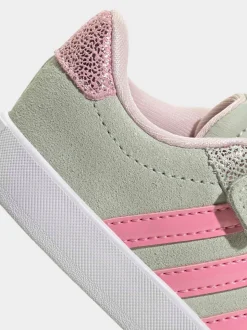 Vert - adidas Vl Cour 3.0 Baskets enfant à crochets et boucles