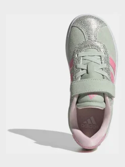 Vert - adidas Vl Cour 3.0 Baskets enfant à lacets élastiques