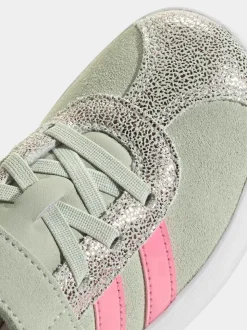 Vert - adidas Vl Cour 3.0 Baskets enfant à lacets élastiques