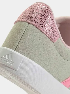 Vert - adidas Vl Cour 3.0 Baskets enfant à lacets élastiques