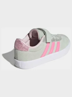 Vert - adidas Vl Cour 3.0 Baskets enfant à lacets élastiques