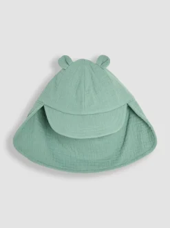 Vert - Casquette légionnaire JoJo Maman Bébé en mousseline