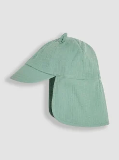 Vert - Casquette légionnaire JoJo Maman Bébé en mousseline