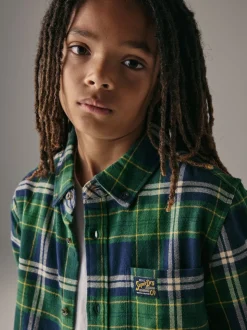 Vert - Chemise Superdry à carreaux