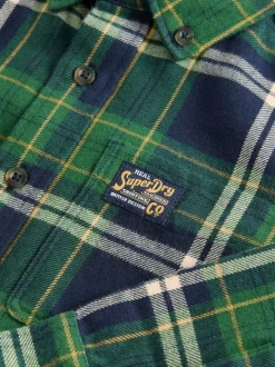 Vert - Chemise Superdry à carreaux