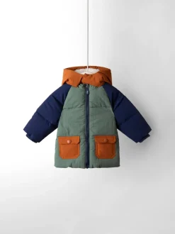 Vert - Doudoune JoJo Maman Bébé à capuche doublée Borg