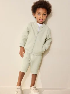 vert - Ensemble bomber et short en jersey (3mois-7ans)