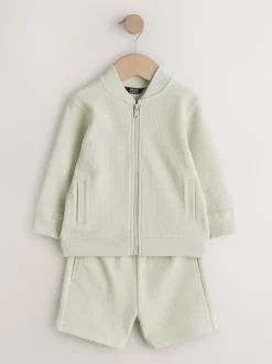 vert - Ensemble bomber et short en jersey (3mois-7ans)