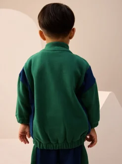 Vert - Ensemble haut demi-zip et jogging (3mois à7ans)