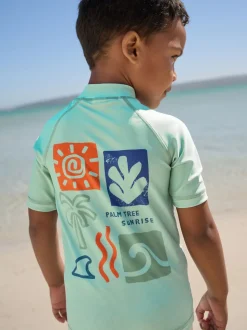 vert - Ensemble Rash Gilet et short de bain (3mois-7ans)