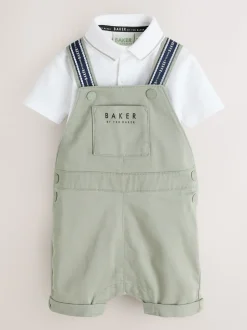 Vert - Ensemble salopette et polo Baker by Ted Baker