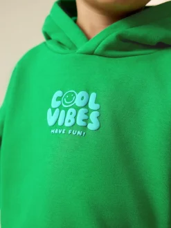 Vert - Ensemble sweat à capuche et jogging imprimé Cool Vibes (3mois7ans)