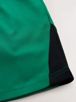 Vert - Ensemble t-shirt et short sportif à col en V (3-16ans)