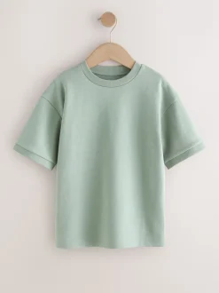 Vert à la menthe - T-shirt épais décontracté (3-16 ans)