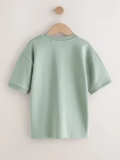 Vert à la menthe - T-shirt épais décontracté (3-16 ans)