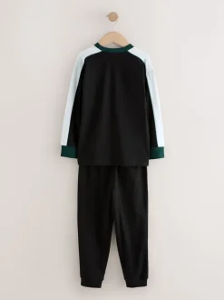 Vert - Lot de 3 pyjamas à manches longues (3-16ans)