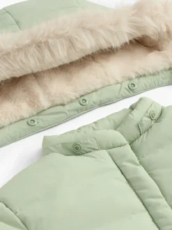 Vert - Manteau MORI zippé confortable avec capuche amovible