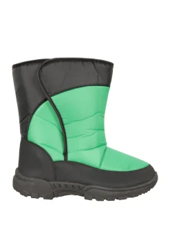 Vert - Mountain Warehouse Bottes de neige adaptatives Caribou Kids Single Rayure Sherpa Lined