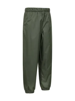 Vert - Pantalons imperméable doublé en polaire Mountain Warehouse pour enfants