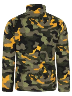 Vert - Polaire Mountain Warehouse Pursuit imprimée à demi-fermeture éclair pour enfant