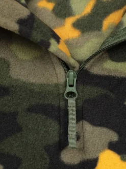 Vert - Polaire Mountain Warehouse Pursuit imprimée à demi-fermeture éclair pour enfant