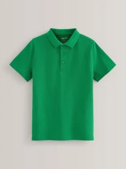 Vert - Polos en coton à manches courtes pour l'école, lot de 2 (3-16ans)