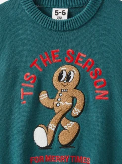 Vert - Pull Col rond en maille Cotton On