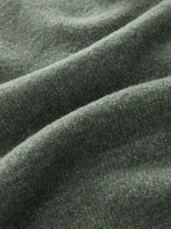 Vert - Pull en maille à col zippé (3-16 ans)