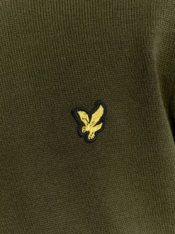 Vert - Pull Lyle & Scott Garçons en maille à Col rond