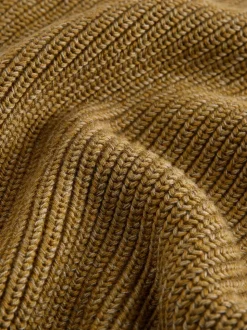 Vert - Pull utilitaire en maille à col zippé (3-16ans)