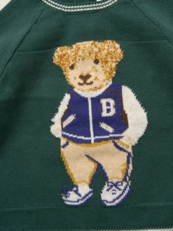 Vert - Rock-A-Bye Baby Boutique Ensemble pull et pantalon en maille ours véritable