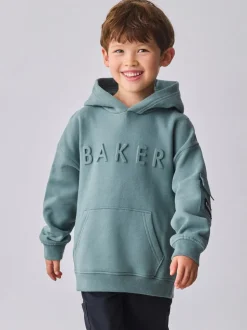 Vert - Sweat à capuche Baker by Ted Baker oversize en relief