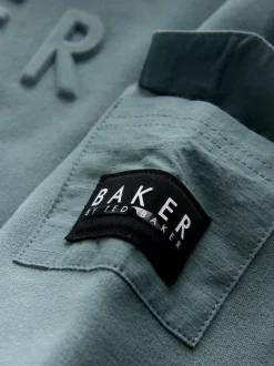 Vert - Sweat à capuche Baker by Ted Baker oversize en relief