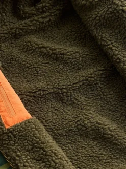 Vert - Sweat à capuche Boden Borg réversible