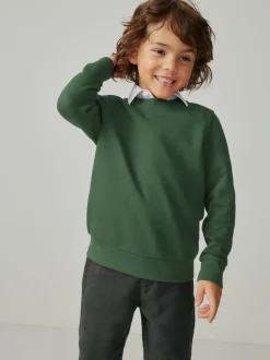 Vert - Sweat Clarks unisexe à col ras du cou pour l’école