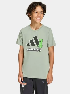 Vert - T-shirt adidas Minecraft Training Climacool