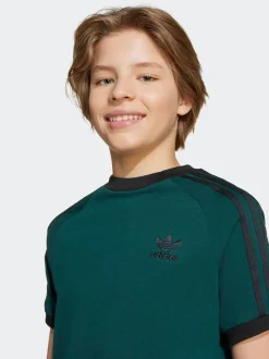 Vert - T-shirt Adidas Original Adicolor 3-Rayures enfant