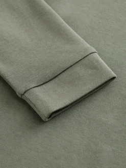 Vert - T-shirt Baker by Ted Baker poids lourd à manches longues