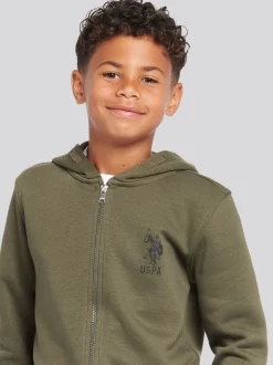 Vert - U.S. Polo Assn. Ensemble Survêtement et Sweat-shirt à capuche zippé Garçons Player 3