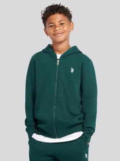 Vert - U.S. Polo Assn. Ensemble Survêtement et Sweat-shirt à capuche zippé Double Horsemen