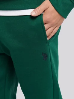 Vert - U.S. Polo Assn Ensemble Sweats à capuche et Joggings Double Horsemen