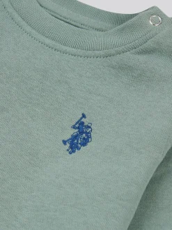 Vert - U.S. Polo Assn. Ensemble Sweat-shirt Col rond et Survêtement Double Horsemen